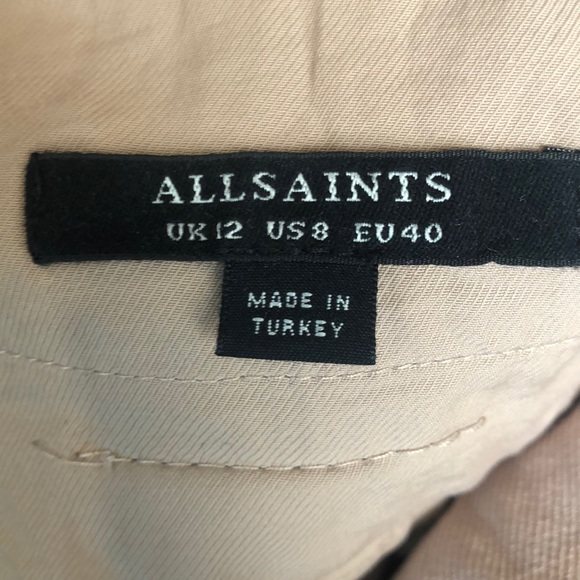 All Saints blush pleated pants - Picture 2 of 5